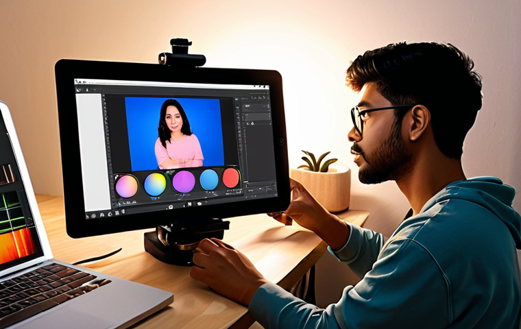 **Prompt 1: Capturing the Creative Process**
    A digital artist, a person of South Asian descent, is intensely focused on creating vibrant digital art on a tablet. Surrounding them is a thoughtfully arranged vlogging setup, including a soft ring light illuminating their workspace, a visible microphone for clear audio, and a camera on a tripod strategically positioned to capture the digital canvas and their hands. The background is a cozy, creative studio space, suggesting an artist's personal haven. The image emphasizes the early stages of a creative vlog, showcasing the artist's dedication to both their art and the recording process. The overall mood is focused and inspiring, with natural light enhancing the colors of the digital artwork.