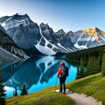 **Prompt 1: Mountain Majesty** A majestic mountain range at sunrise, snow-capped peaks, evergreen trees in the foreground, a clear blue lake reflecting the sky, fully clothed hikers on a trail, appropriate attire, safe for work, perfect anatomy, correct proportions, natural pose, professional landscape photography, high quality, family-friendly.