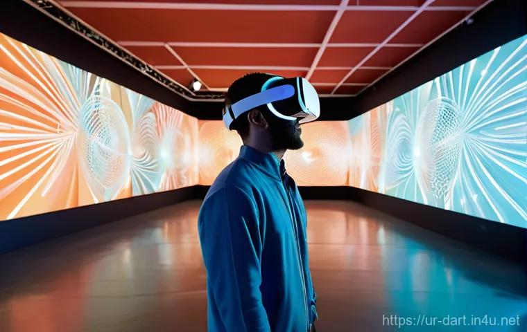 디지털아트 전시회 개최 방법 - **Prompt 1: A Digital Dreamweaver's Studio**
    A young, imaginative digital artist, wearing stylis...